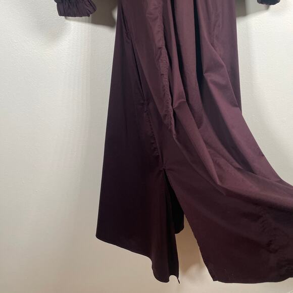 COS Dress 6 Puff Sleeve Midi Prairie Cottage Milkmaid Witchy Goth Flowy Pleated - Picture 12 of 16